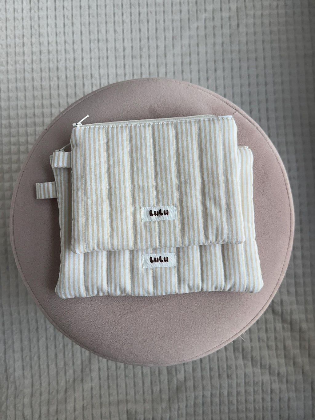 Sand Striped Flat Pouch