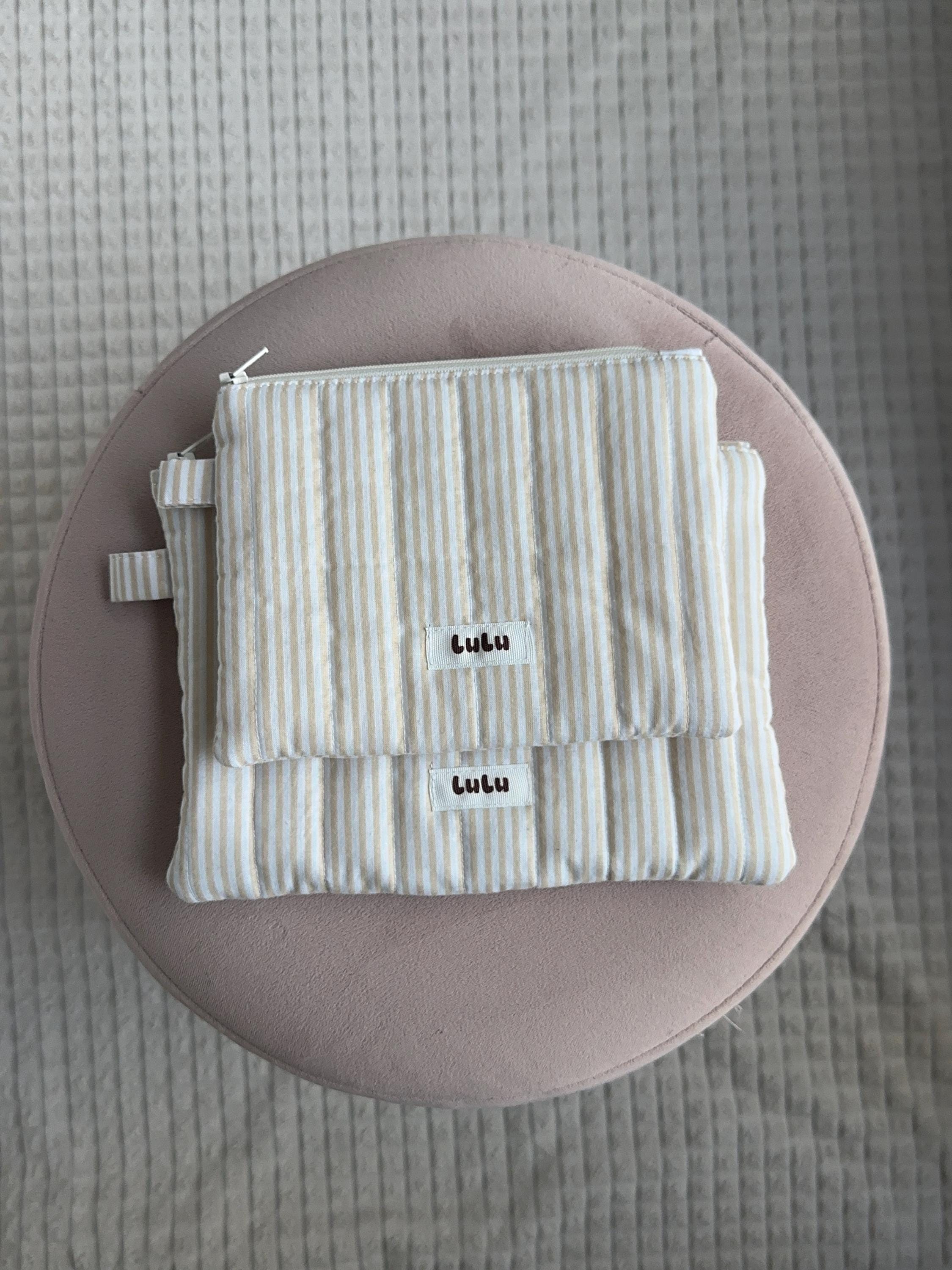 Sand Striped Flat Pouch