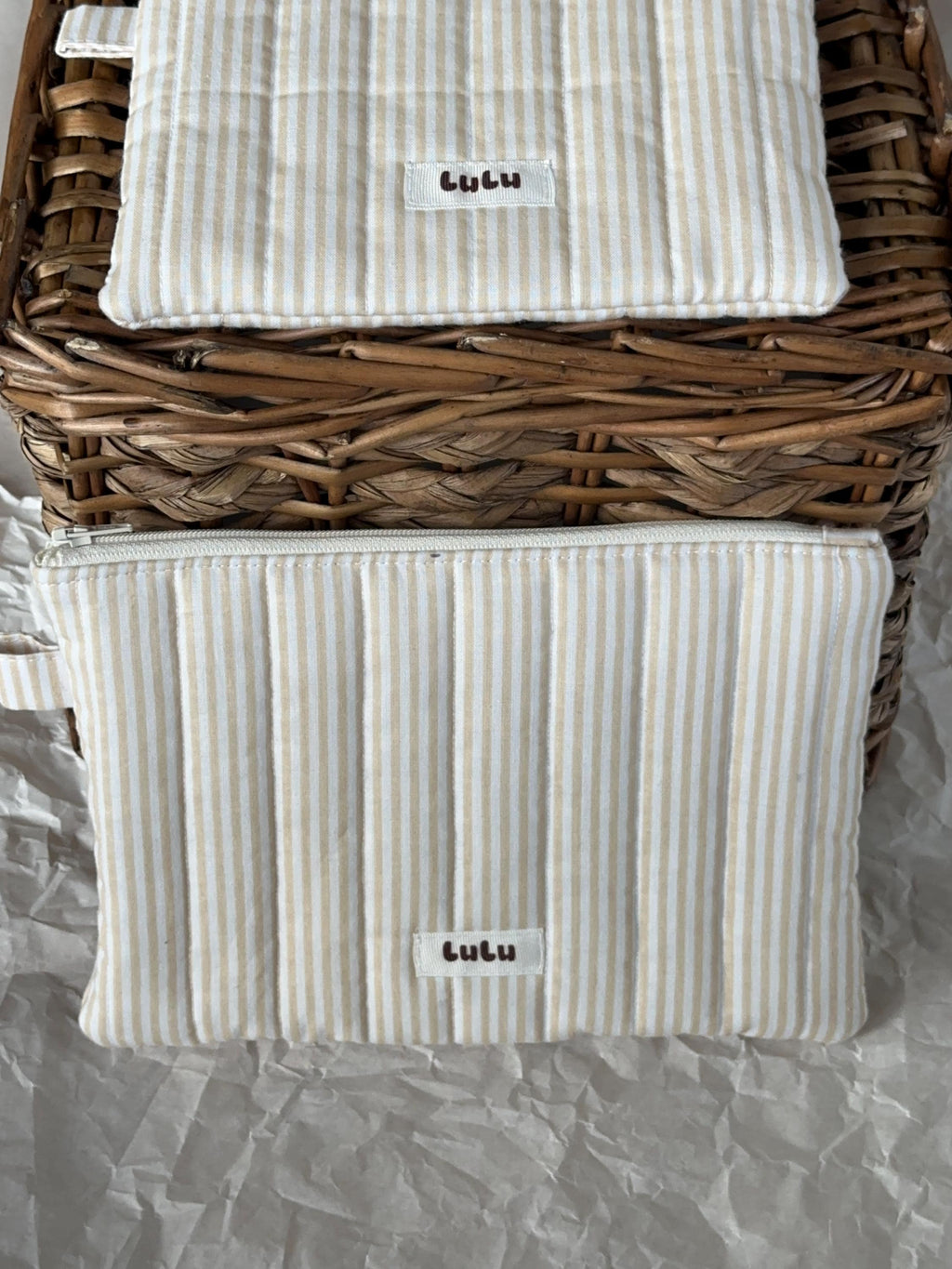 Sand Striped Flat Pouch