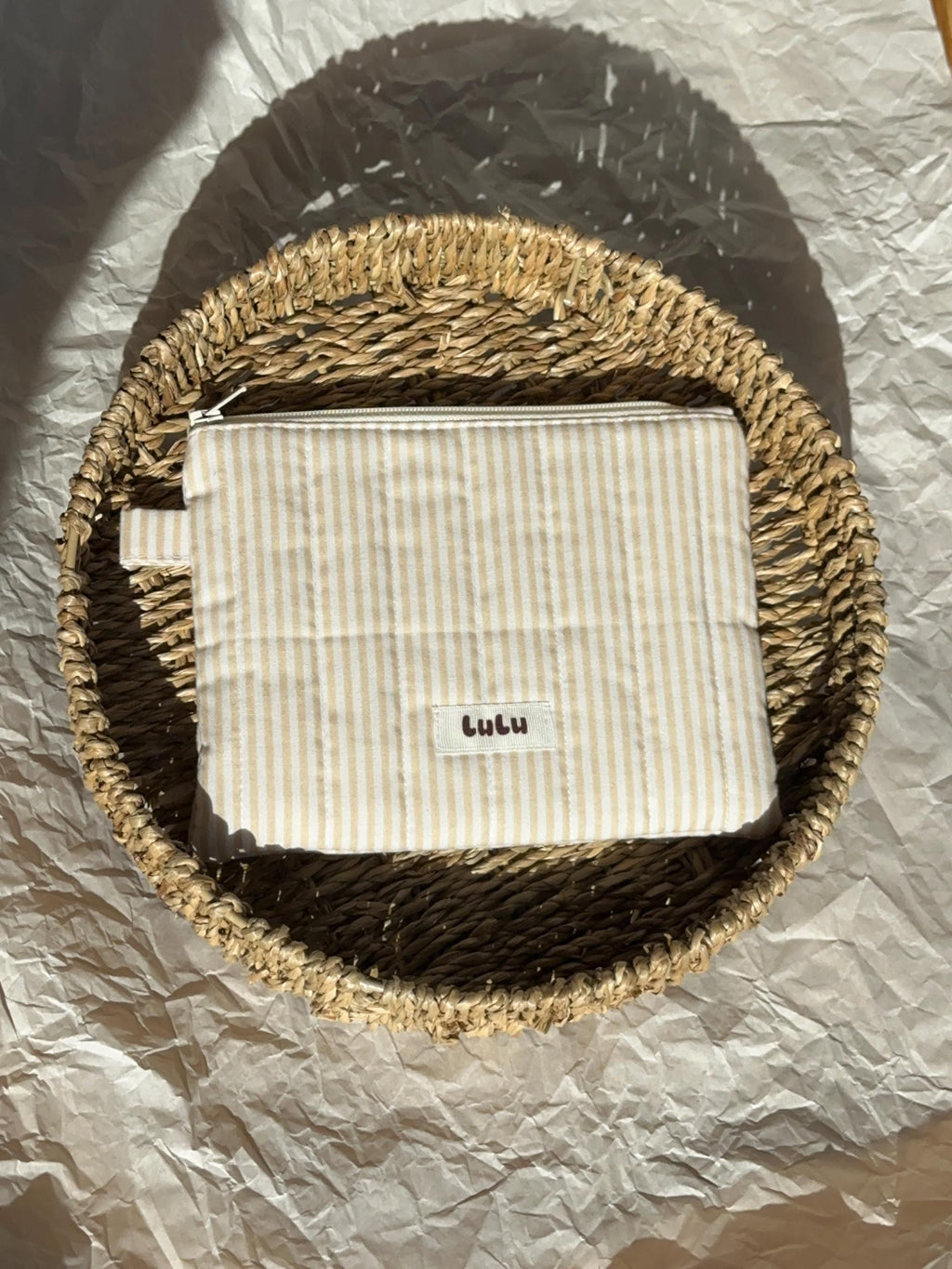 Sand Striped Flat Pouch