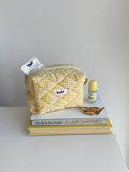 Yellow Gingham Beauty Case