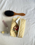 Yellow Gingham Beauty Case