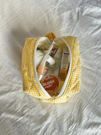 Yellow Gingham Beauty Case