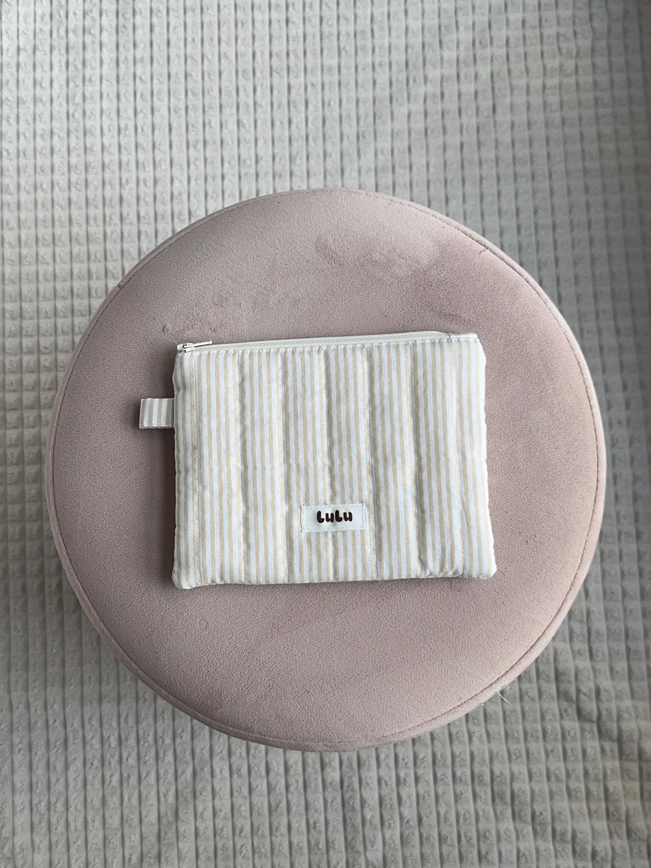 Sand Striped Flat Pouch