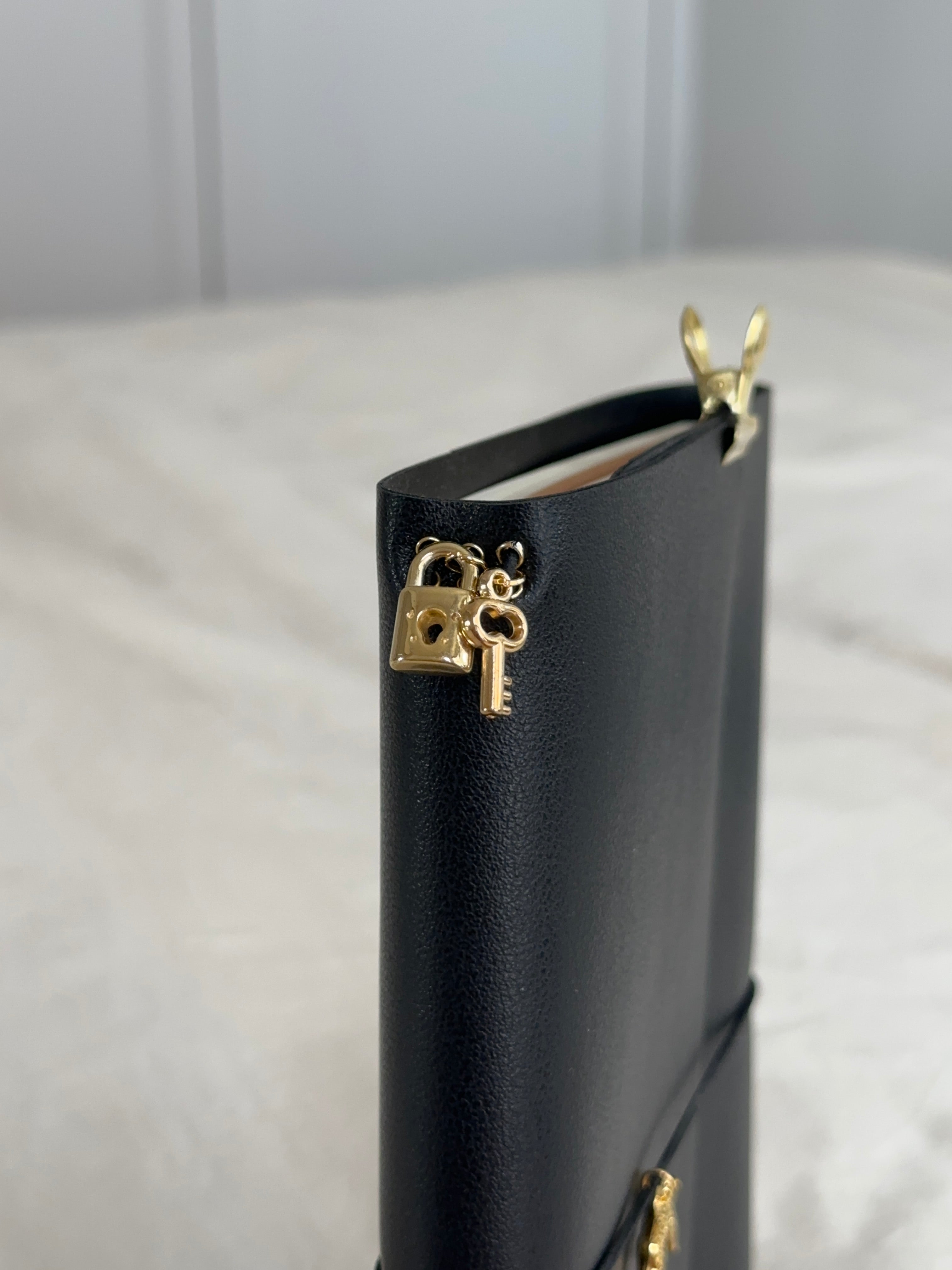 Black Vegan Leather Journal