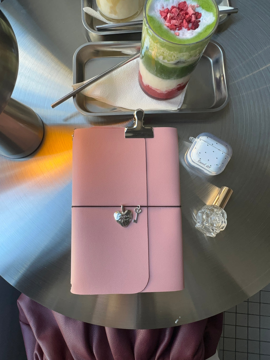 Pink Vegan Leather Journal