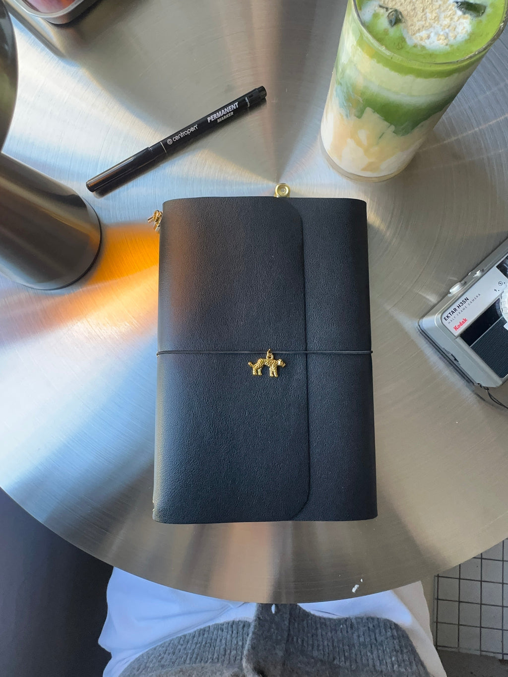 Black Vegan Leather Journal