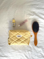Yellow Gingham Beauty Case