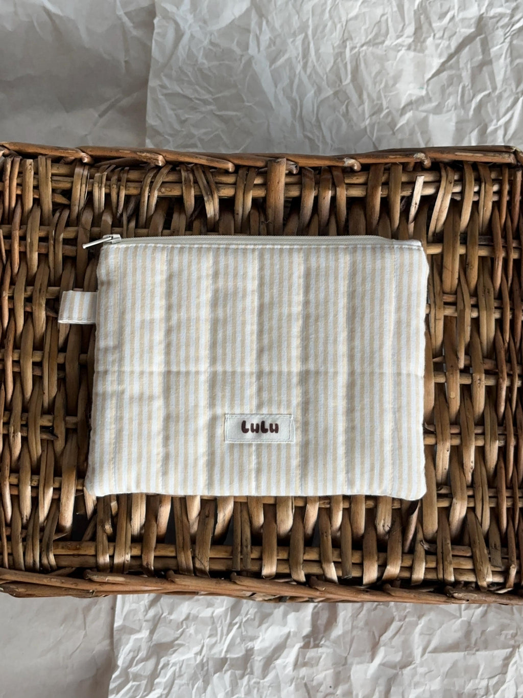 Sand Striped Flat Pouch