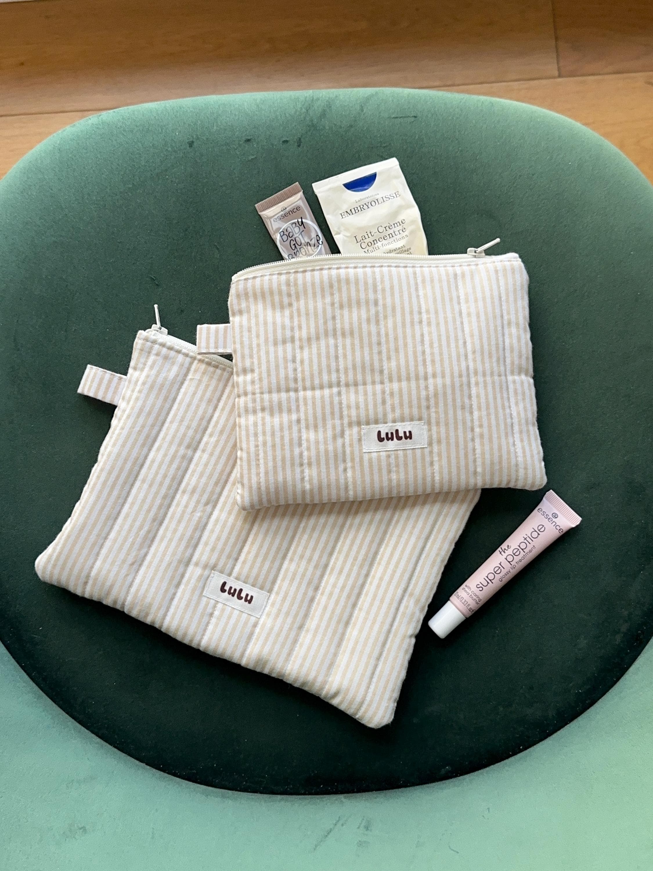 Sand Striped Flat Pouch