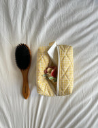 Yellow Gingham Beauty Case